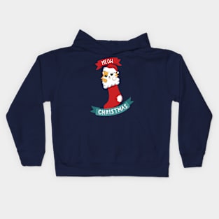 meow christmas Kids Hoodie